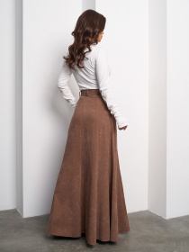 Юбка макси ISSA Plus модель 14997_коричневый Фото