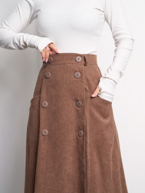 Юбка макси ISSA Plus модель 14997_коричневый Фото