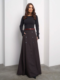 Спідниця максі ISSA Plus модель 14999_мультиколор Фото