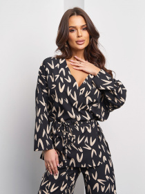 Повседневный костюм ISSA Plus модель 15000_черный Фото