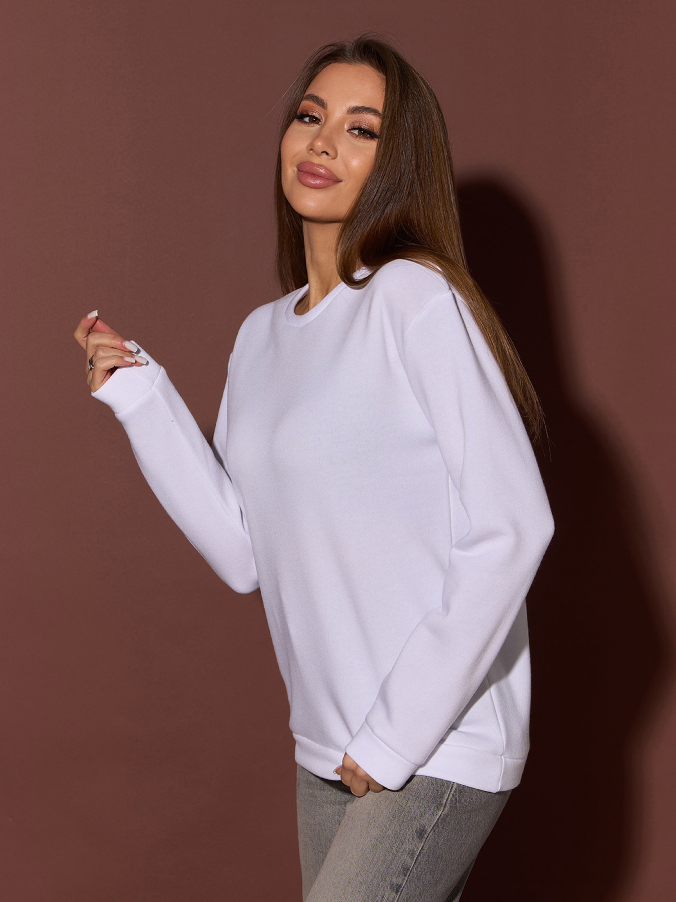 Свитшот ISSA Plus модель 14892_белый Фото