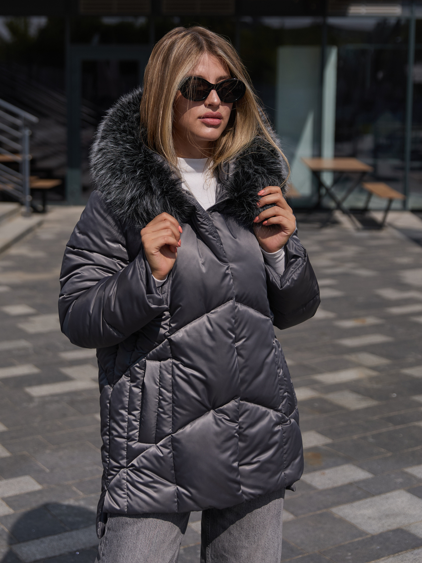 Куртки MilaNova модель Куртка К-344 серый Фото