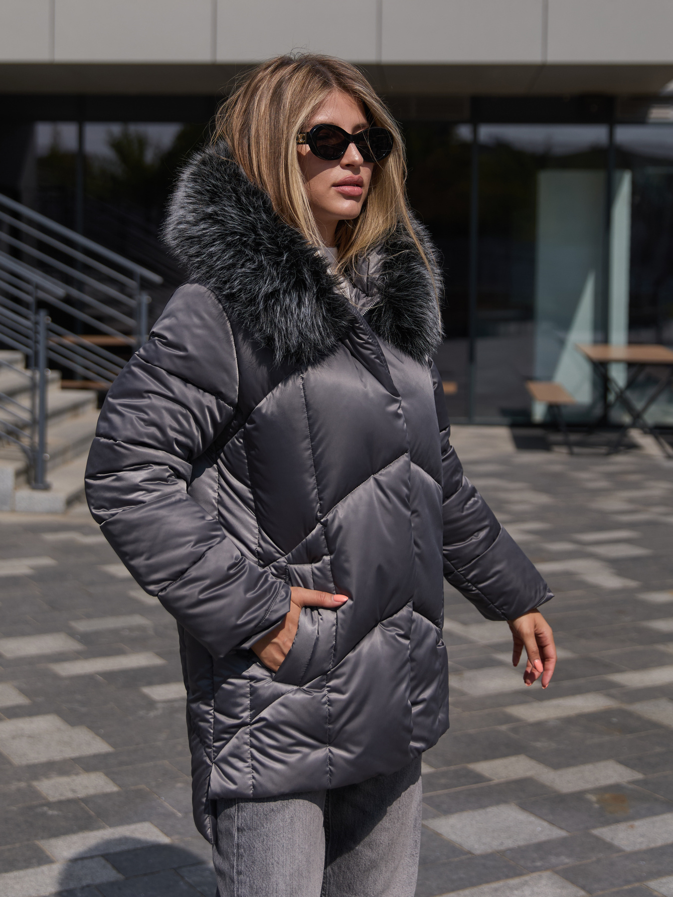 Куртки и дубленки MilaNova модель Куртка К-344 серый Фото