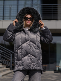 Куртки и дубленки MilaNova модель Куртка К-344 серый Фото