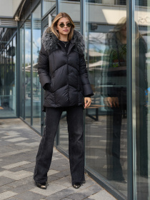 Куртки MilaNova модель Куртка К-344 черный Фото