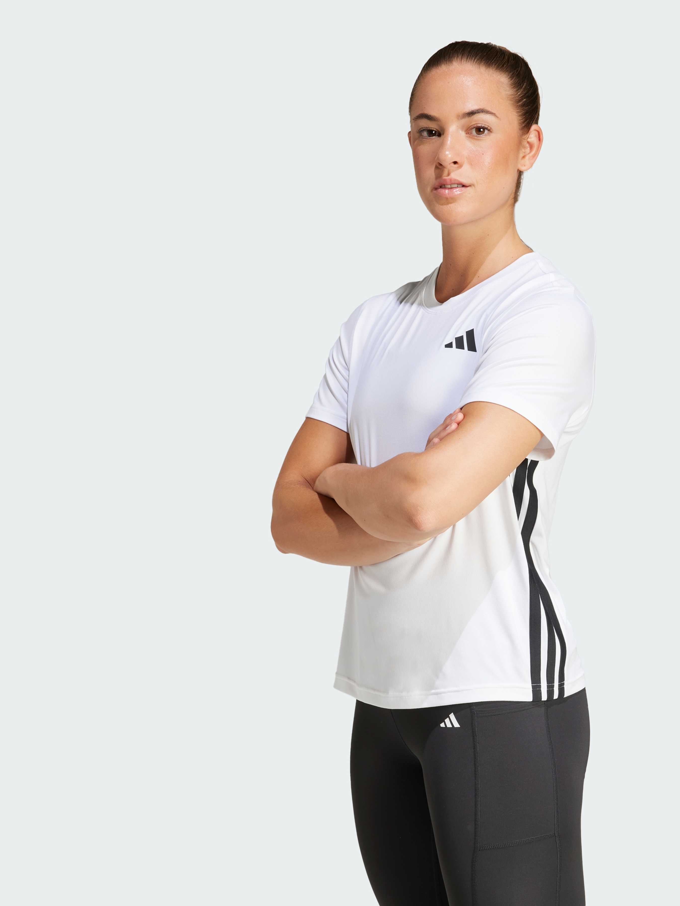 Жіноча Спортивна футболка adidas  (JH1393) колір білий, матеріал перероблений поліестер adidas - купити в Україні