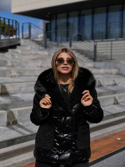 Зимняя куртка MilaNova модель Куртка К-308  кап черный Фото