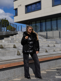 Зимняя куртка MilaNova модель Куртка К-308  кап черный Фото