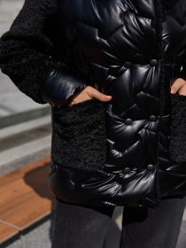 Зимняя куртка MilaNova модель Куртка К-308  кап черный Фото