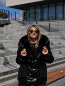 Зимняя куртка MilaNova модель Куртка К-308  кап черный Фото