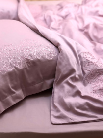 Підковдра рожева з вишитими півоніями Cozy модель 8009460 Підковдра рожева з вишитими півоніями Cozy модель 8009460 Фото