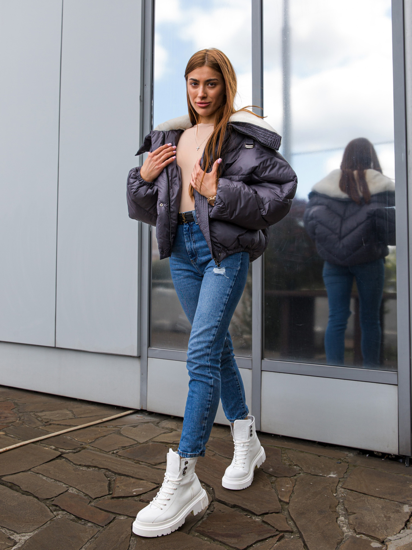 Пуховик MilaNova модель Куртка К-286 серый Фото