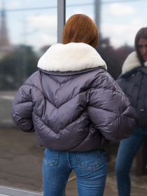 Пуховик MilaNova модель Куртка К-286 серый Пуховик MilaNova модель Куртка К-286 серый Фото