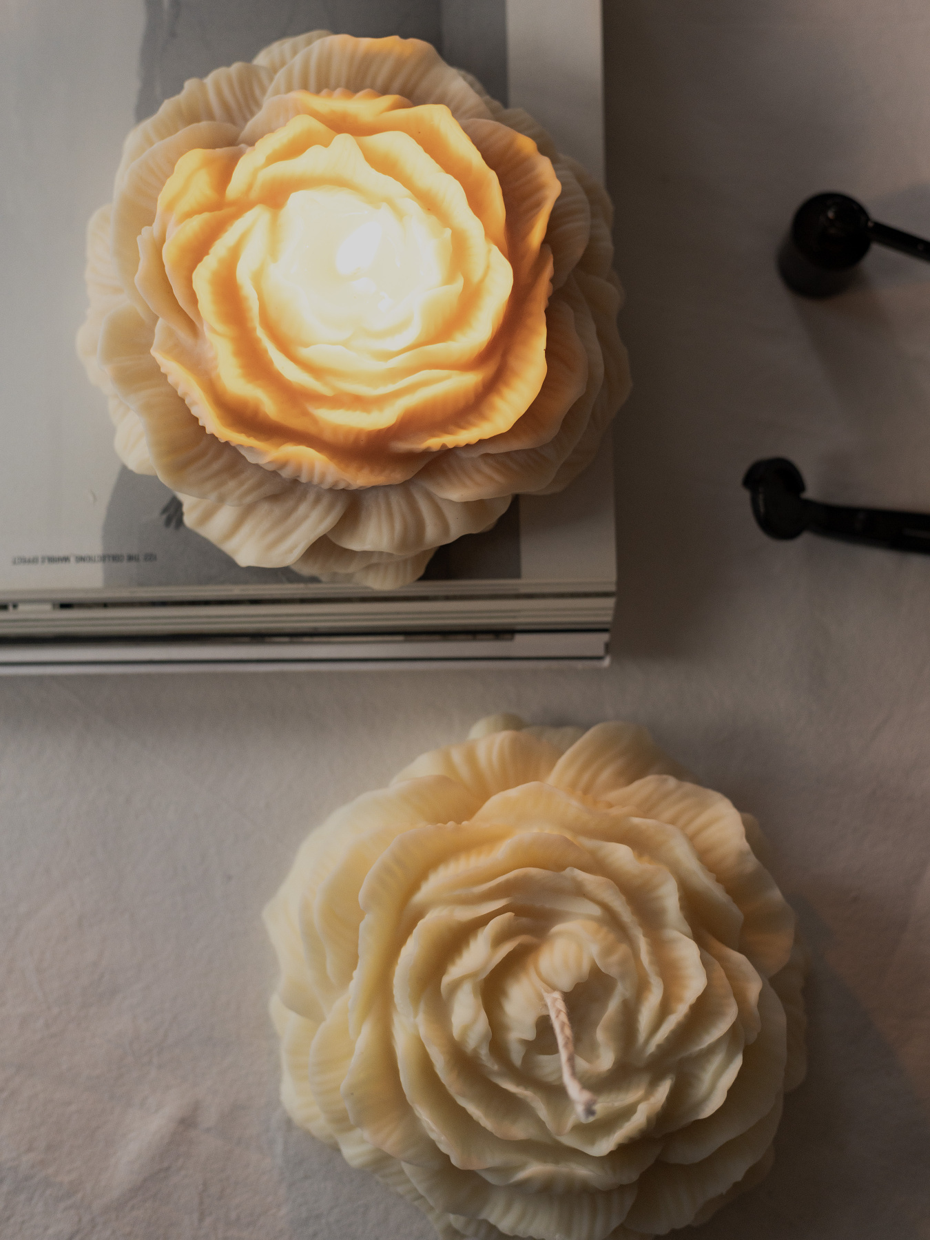 Свеча фигурная ароматическая "Пион", аромат – пион & магнолия, из натурального оливкового воска Candle Design модель 120.2007 Фото