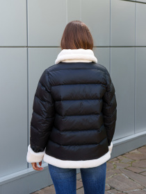 Куртки та дублянки MilaNova модель Куртка К-287 черный Куртки та дублянки MilaNova модель Куртка К-287 черный Фото