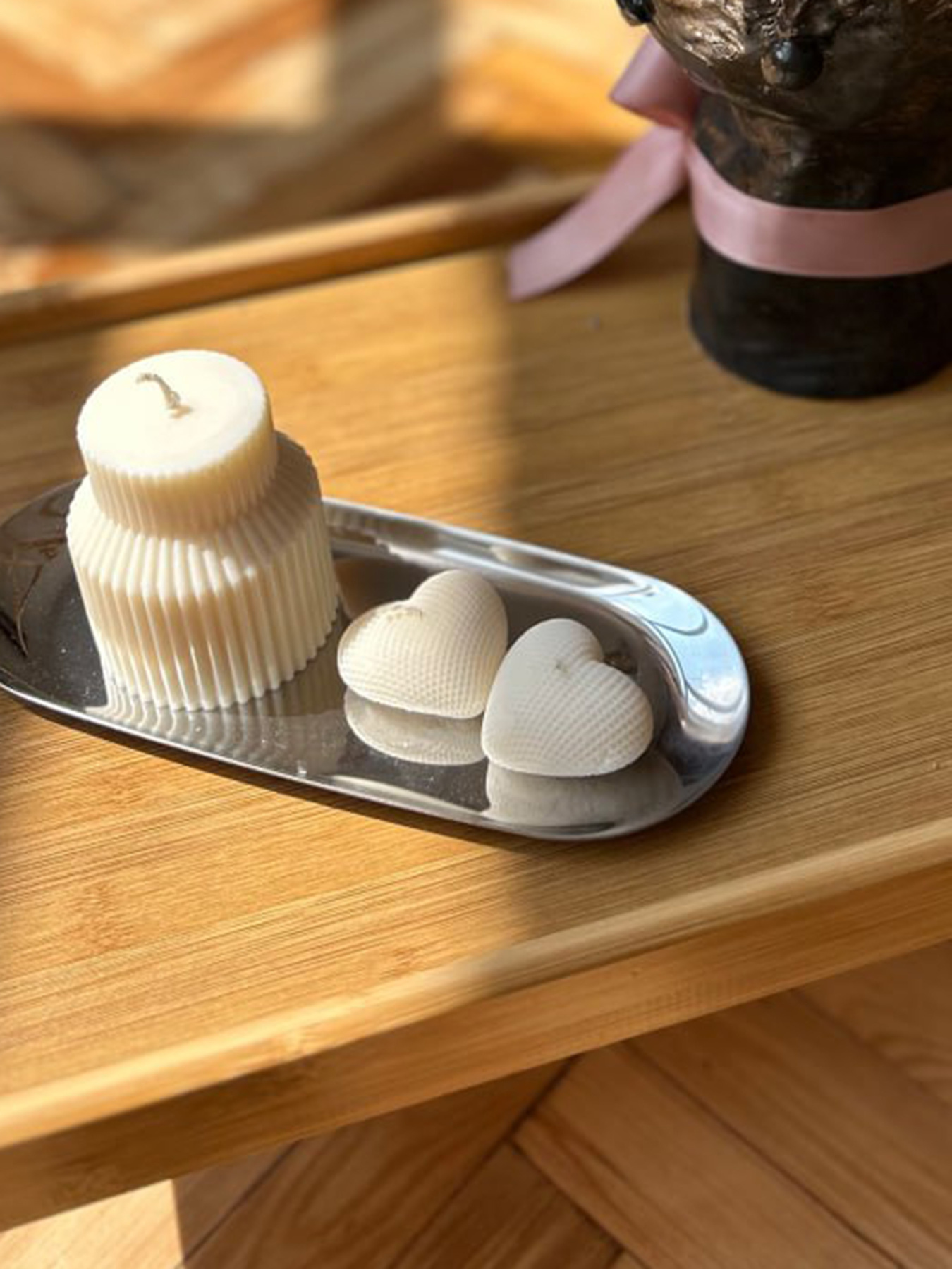 Свеча "Сердце S" ароматическая из натурального оливкового воска Candle Design модель 130.2005 Фото