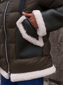 Пуховик MilaNova модель Куртка К-287 хаки Фото