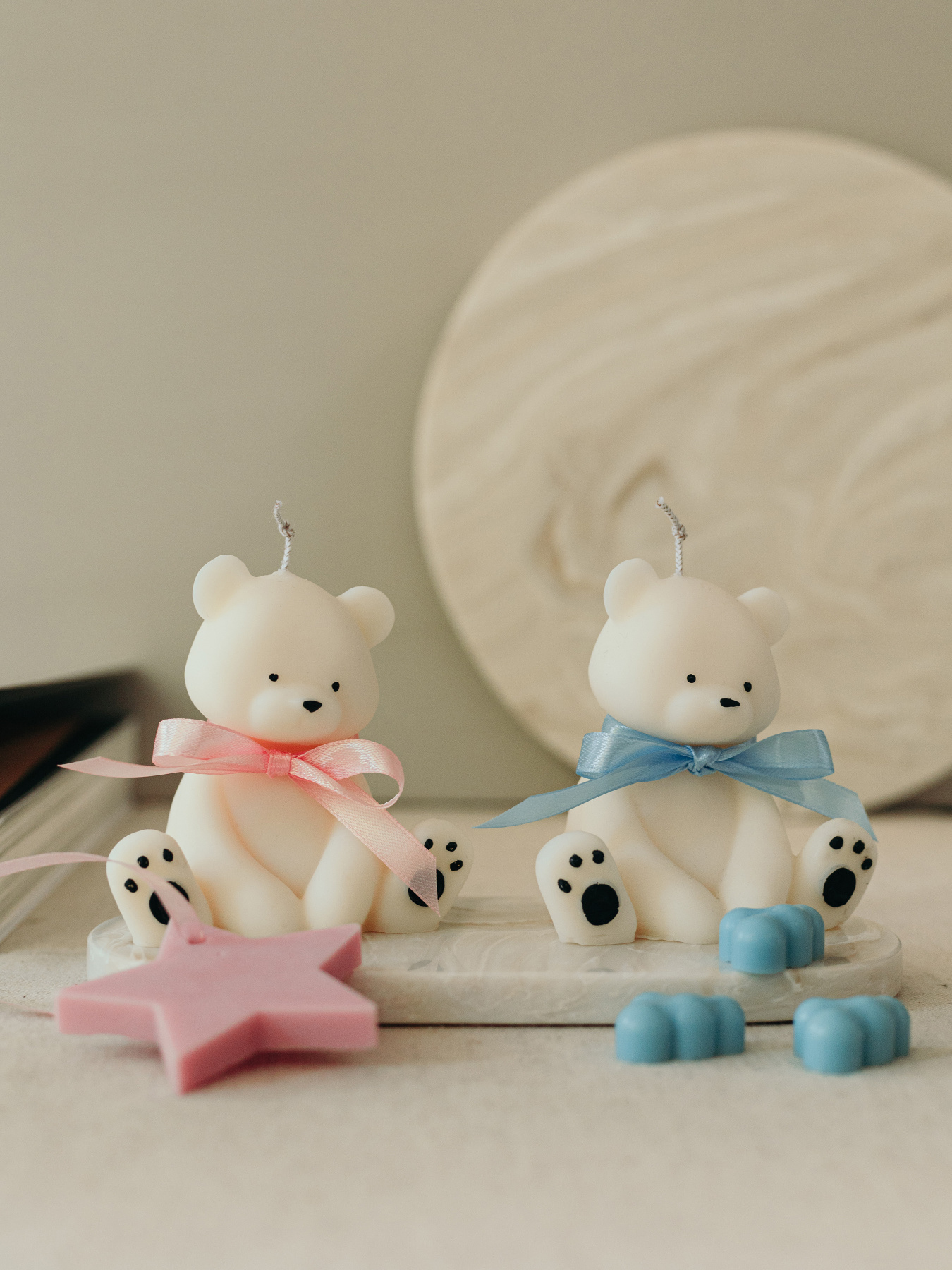 Фигурная свеча "Мишка", парфюмированная, из натурального оливкового воска Candle Design модель 140.2002 Фото