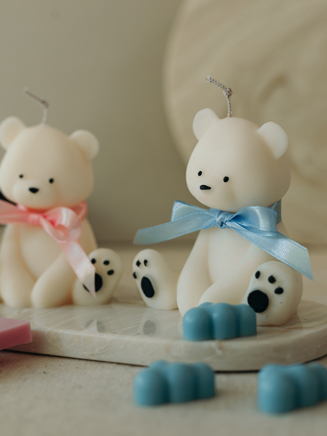 Фигурная свеча "Мишка", парфюмированная, из натурального оливкового воска Candle Design модель 140.2002 Фото