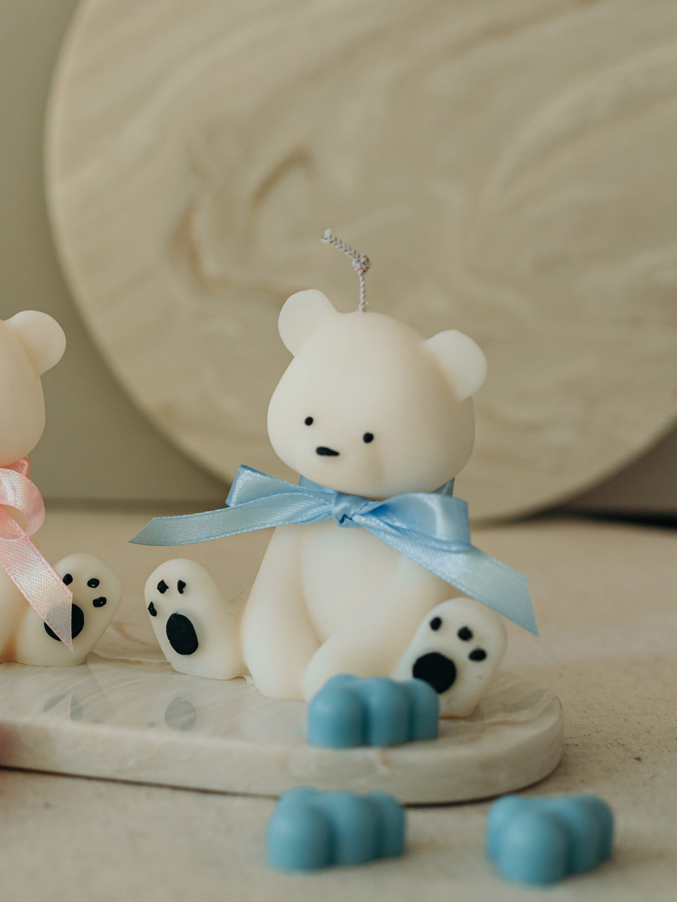 Фигурная свеча "Мишка", парфюмированная, из натурального оливкового воска Candle Design модель 140.2002 Фото