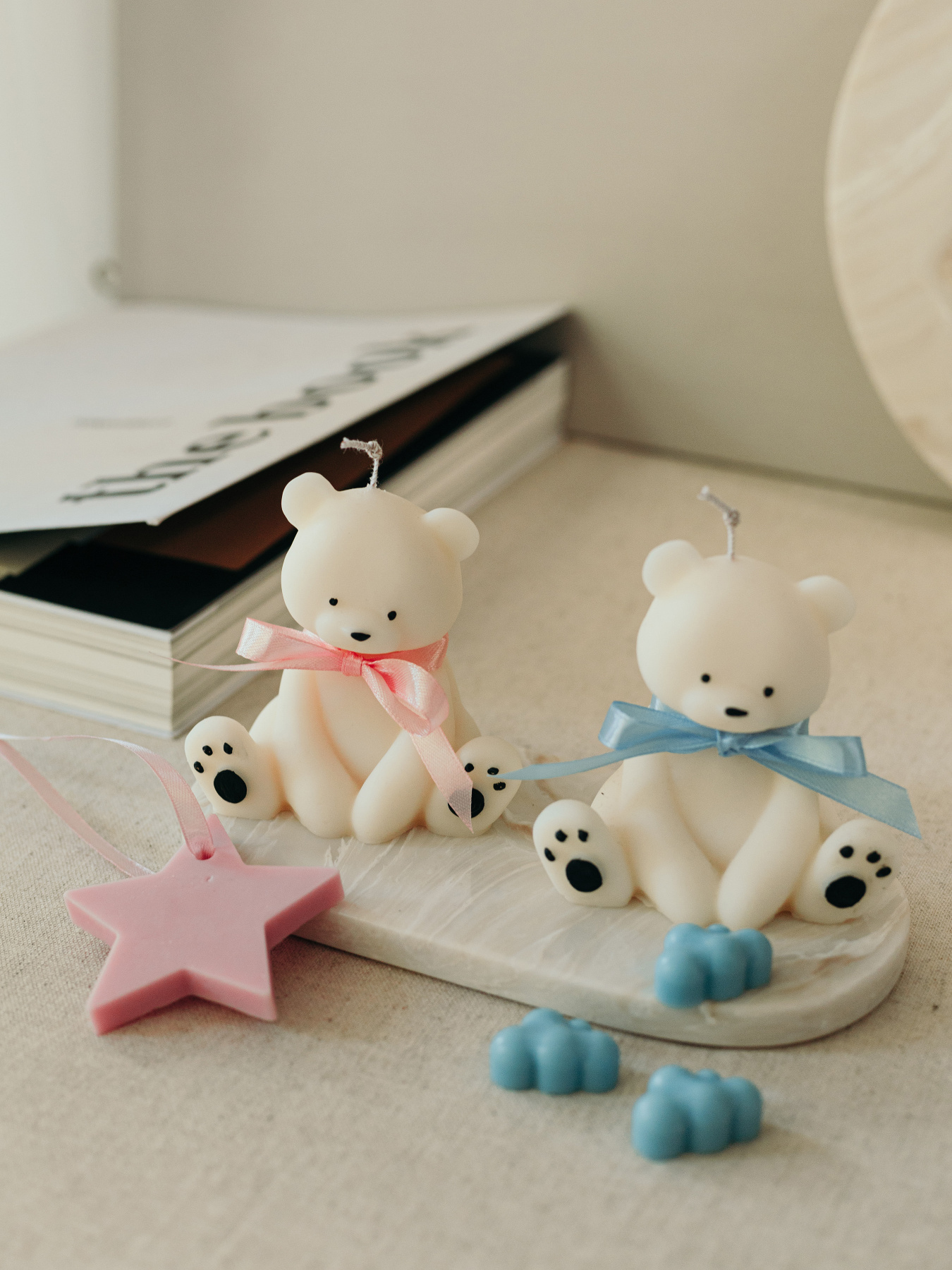 Фигурная свеча "Мишка", парфюмированная, из натурального оливкового воска Candle Design модель 140.2002/1 Фото