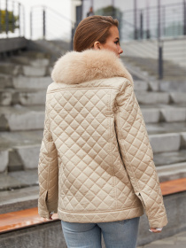 Зимняя куртка MilaNova модель Куртка К-204 бежевый Фото