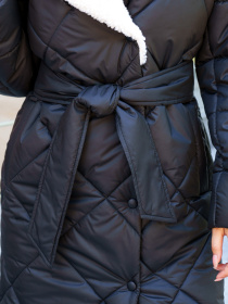 Пальто с утеплителем MilaNova модель Пальто ПВ-319черный Фото