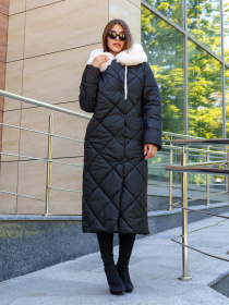 Пальто з утеплювачем MilaNova модель Пальто ПВ-319черный Пальто з утеплювачем MilaNova модель Пальто ПВ-319черный Фото