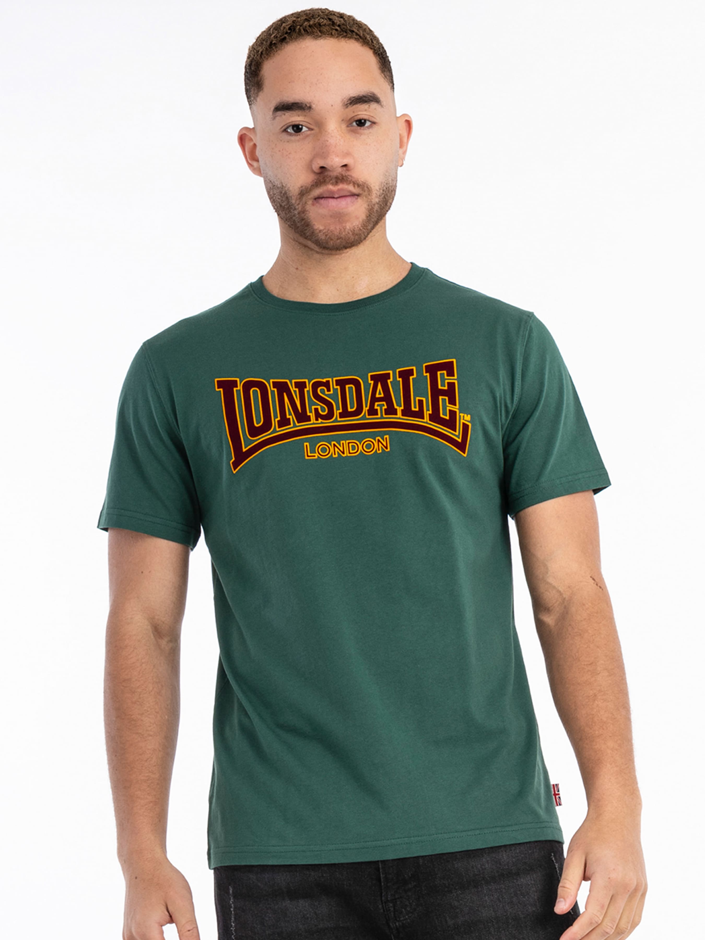 Бавовняна Чоловіча Футболка Lonsdale  (250616) колір зелений