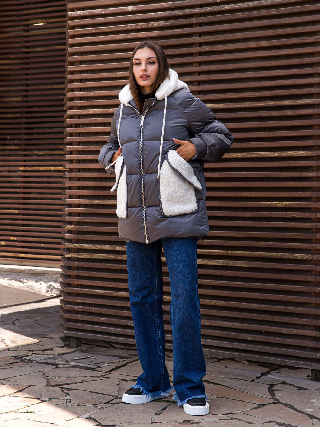 Куртки MilaNova модель Куртка К-271 серый Фото