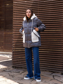 Куртки MilaNova модель Куртка К-271 серый Фото