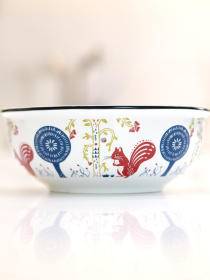 Тарелка глубокая "Лесная песня" MBM HOME модель KP-51 WHITE Фото