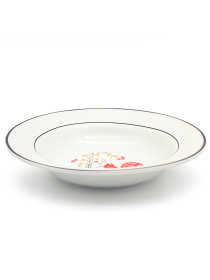 Тарелка суповая "Лесная песня" MBM MY HOME модель KP-52 WHITE Фото