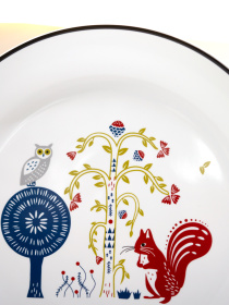 Тарелка суповая "Лесная песня" MBM HOME модель KP-52 WHITE Фото