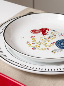 Тарелка обеденная "Лесная песня" MBM MY HOME модель KP-53 WHITE Фото