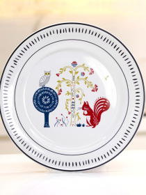 Тарелка обеденная "Лесная песня" MBM MY HOME модель KP-53 WHITE Фото