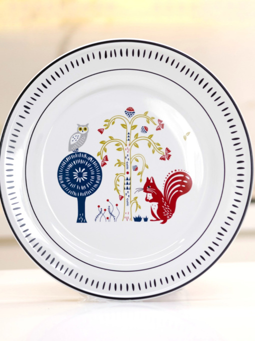 Тарілка обідня "Лісова пісня" MBM MY HOME модель KP-53 WHITE Фото