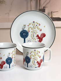 Тарелка десертная "Лесная песня" MBM MY HOME модель KP-54 WHITE Фото