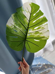 Искуственный лист "Monstera Alba" Engard модель TW-54 Фото