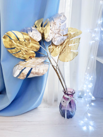 Искусственная ветка "Monstera", платина Engard модель TW-21 Фото