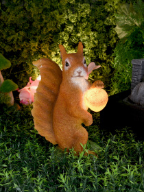 Декоративна фігурка "Білка з горіхом", на сонячній батареї Engard модель KG-30 Фото