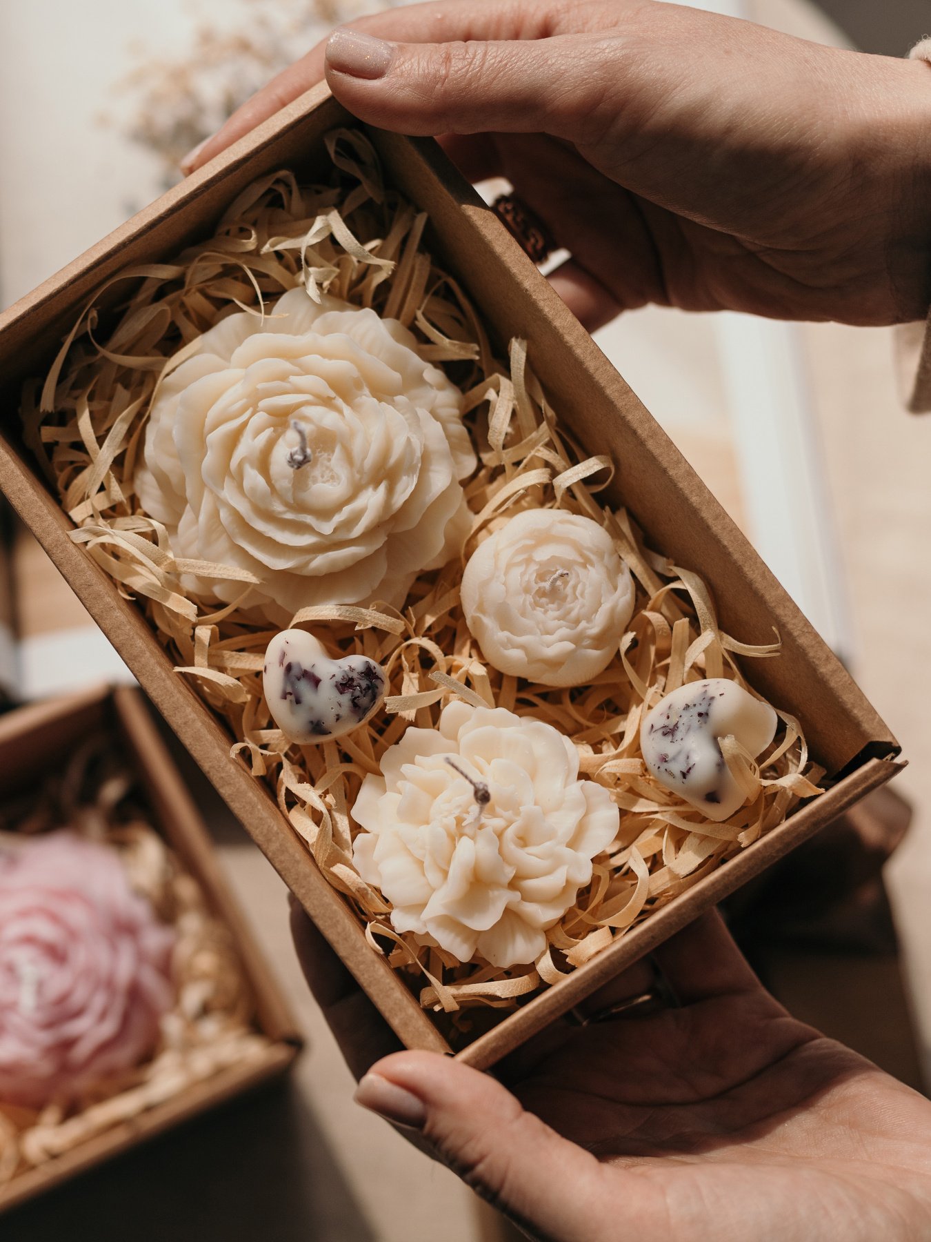 Набор ароматических свечей "Цветочный", из натурального оливкового воска Candle Design модель 200.0001 Фото