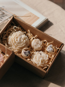 Набор ароматических свечей "Цветочный", из натурального оливкового воска Candle Design модель 200.0001 Фото