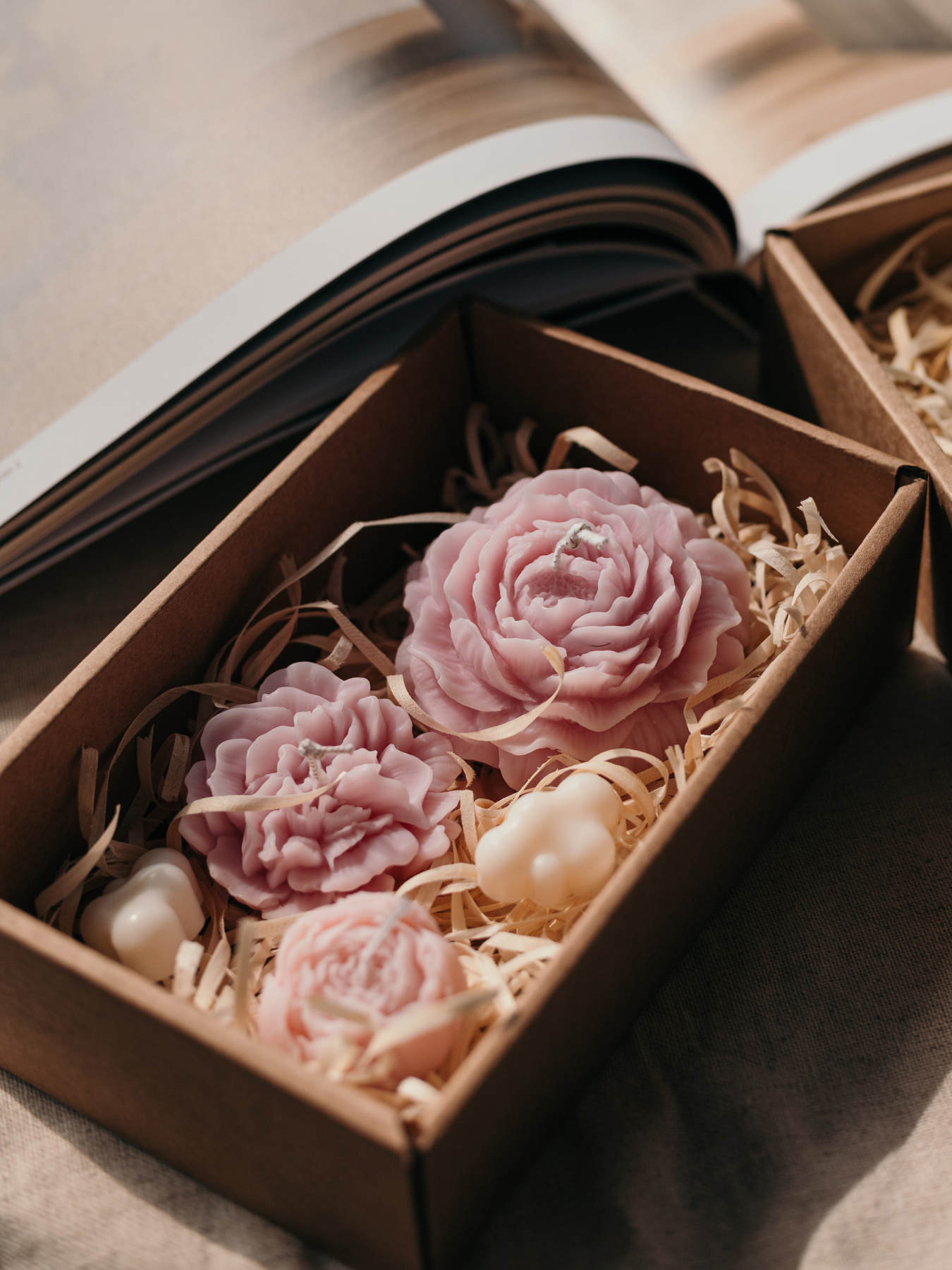 Набір ароматичних свічок "Квітковий",ароматичний з натурального оливкового воску Candle Design модель 200.0001/1 Фото