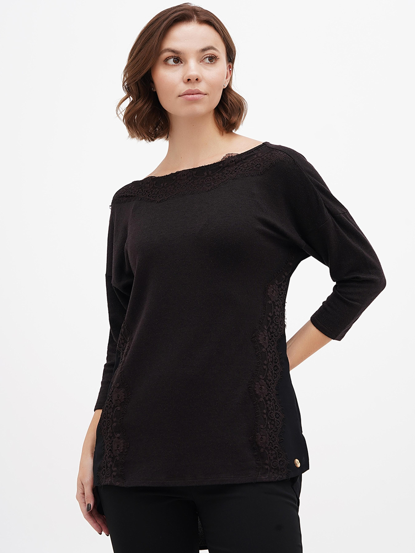 Джемпер Sassofono модель A271-SC-2572_темно-коричневый Фото