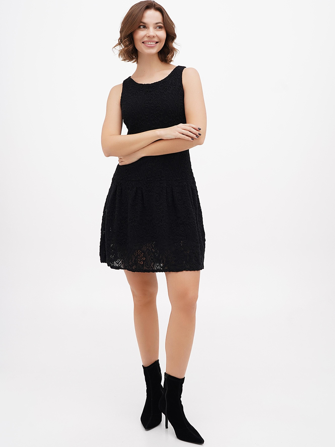 Платье мини Sassofono модель A271-SC-2578_черный Фото