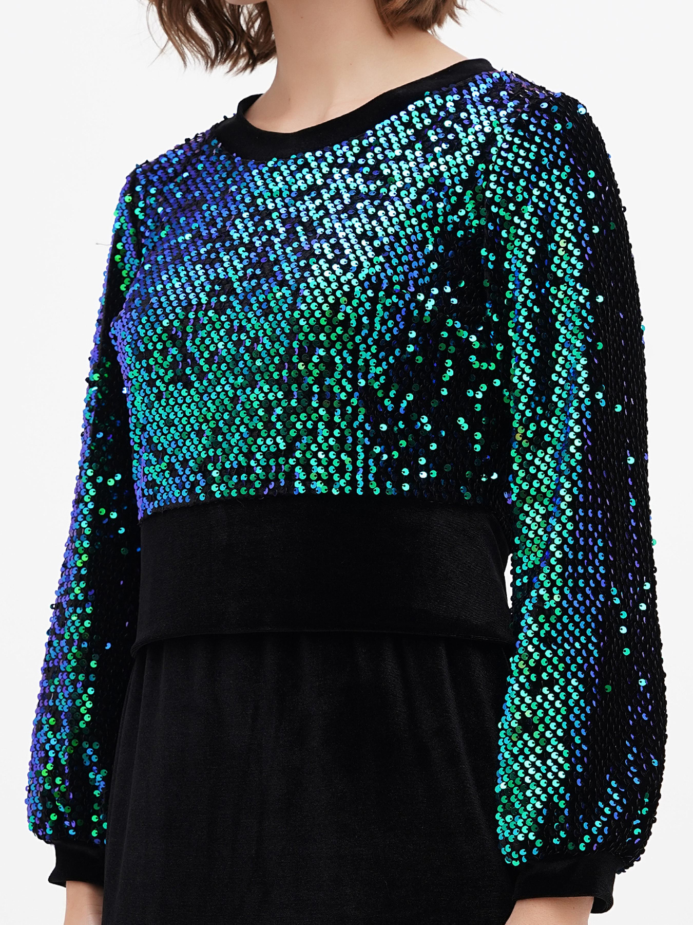 Платье мини Sassofono модель A271-SF-2697_Зеленый Фото