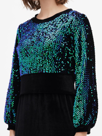 Платье мини Sassofono модель A271-SF-2697_Зеленый Фото