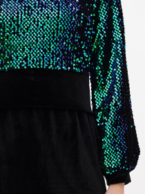 Платье мини Sassofono модель A271-SF-2697_Зеленый Фото