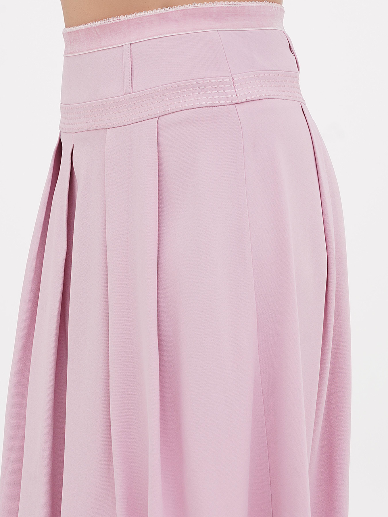 Юбка миди Sassofono модель A271-SF-2542_розовый Фото